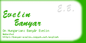 evelin banyar business card